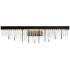 Waterfall LED 3CCT 35" Unique Waterfall Shade Black Crystal Vanity Lig