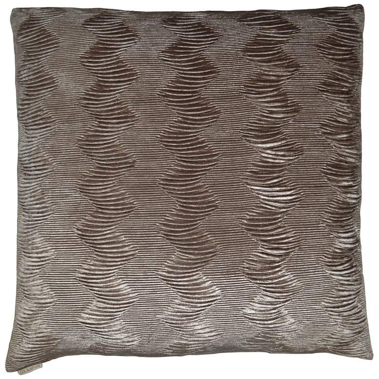 Image 1 Waterfalls Taupe 24 inch Square Decorative Throw Pillow