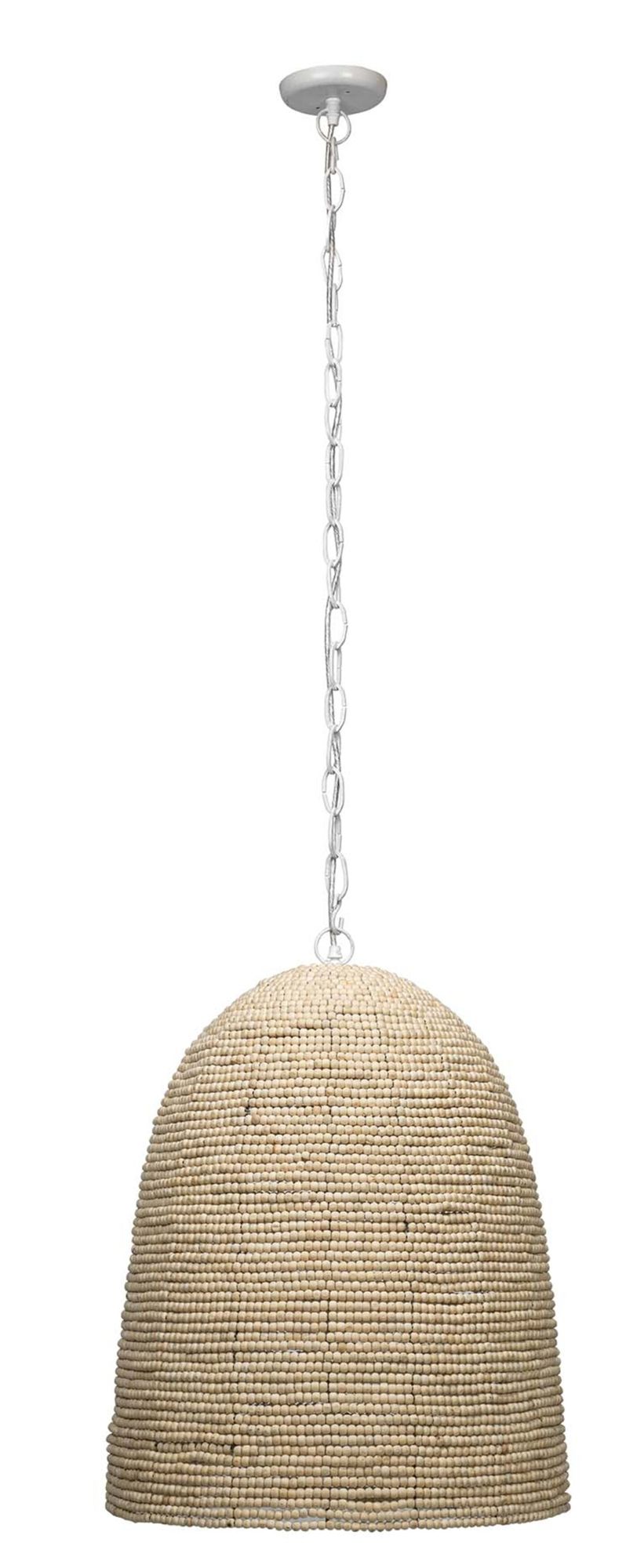Image 7 Waterfront 19" Wide Off-White Mango Wood Pendant Light more views