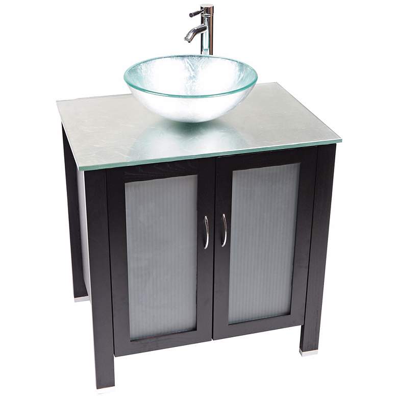 Image 1 Waterhouse Silver Foil Glass Contemporary Vanity