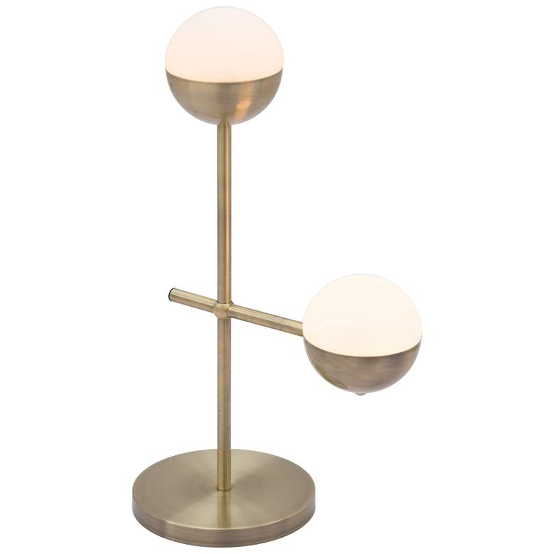Image 1 Waterloo Table Lamp White &amp; Bronze
