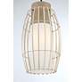 3_Watermill 12 1/2" Wide Coal and Wicker Cage Pendant Light more views