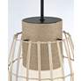4_Watermill 12 1/2" Wide Coal and Wicker Cage Pendant Light more views