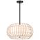 Watermill 20" Wide Coal and Wicker Cage Pendant Light