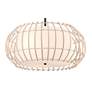 3_Watermill 20" Wide Coal and Wicker Cage Pendant Light more views