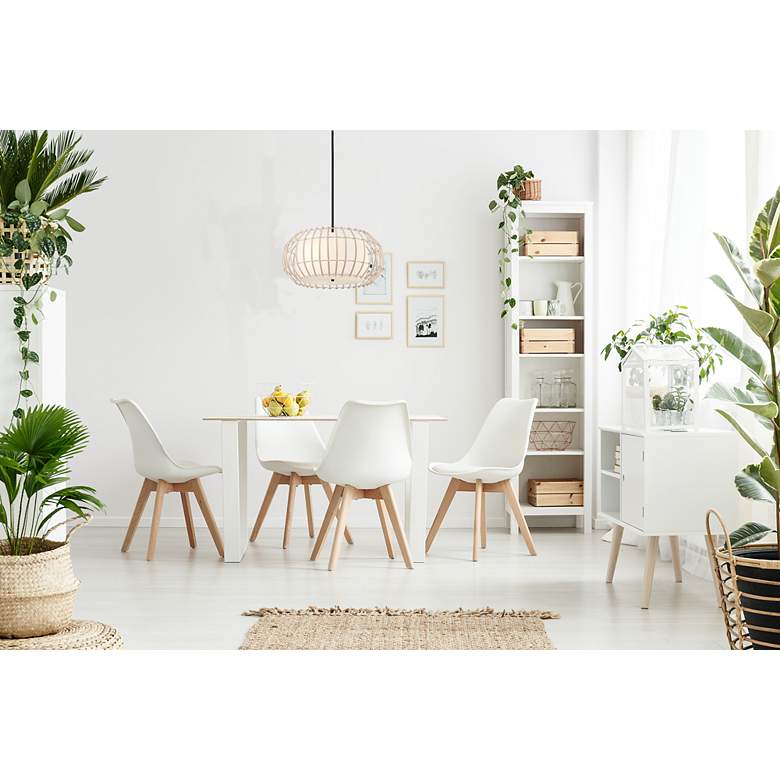 Image 5 Watermill 20" Wide Coal and Wicker Cage Pendant Light more views