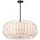 Watermill 28" Wide Coal Pendant Light with Wicker Cage