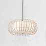 1_Watermill 28" Wide Coal Pendant Light with Wicker Cage