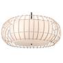 3_Watermill 28" Wide Coal Pendant Light with Wicker Cage more views