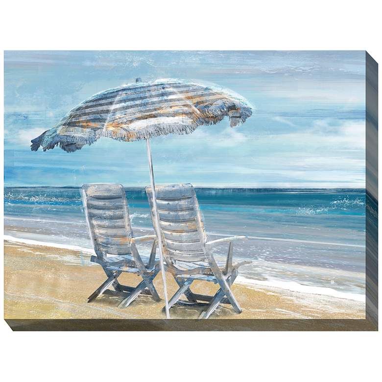 Image 1 Waters Edge 40" Wide All-Weather Outdoor Canvas Wall Art