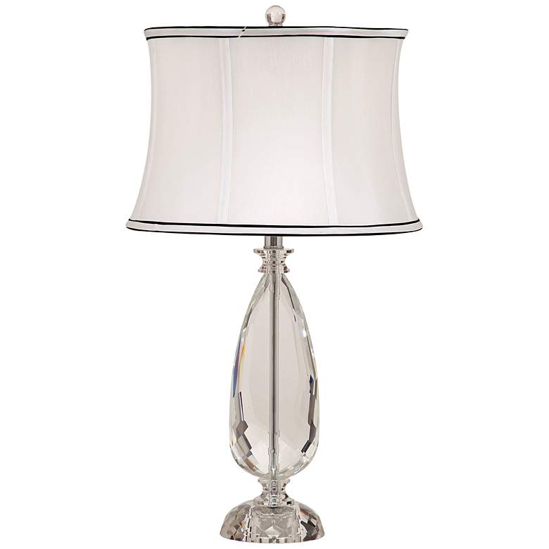 Image 1 Waterstone Clear Faceted Crystal Table Lamp