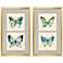 Watery Butterfly 20"W x 33"H Framed Art Set of 2