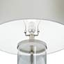Watkin Clear Glass Column USB Table Lamps With 8" Square Risers