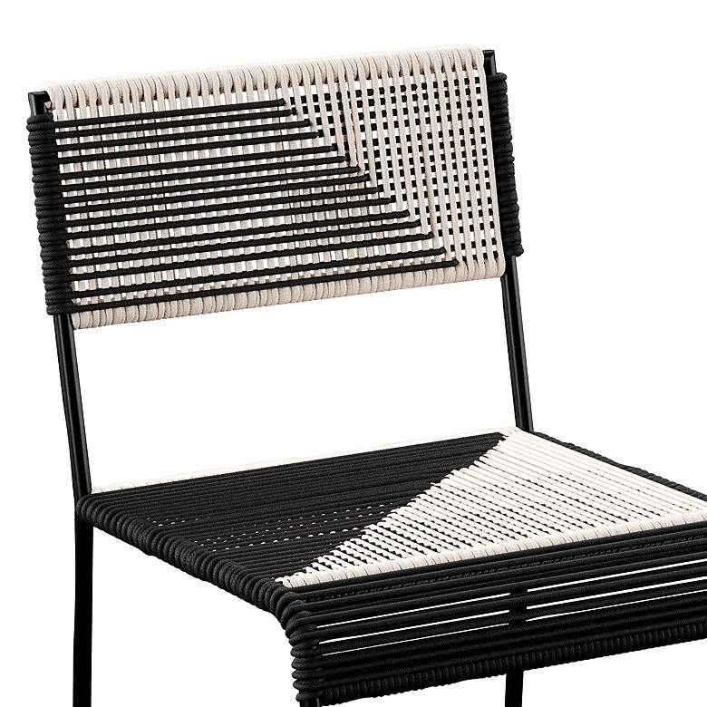 Image 3 Watkindale Black White 3-Piece Outdoor Dining Set more views