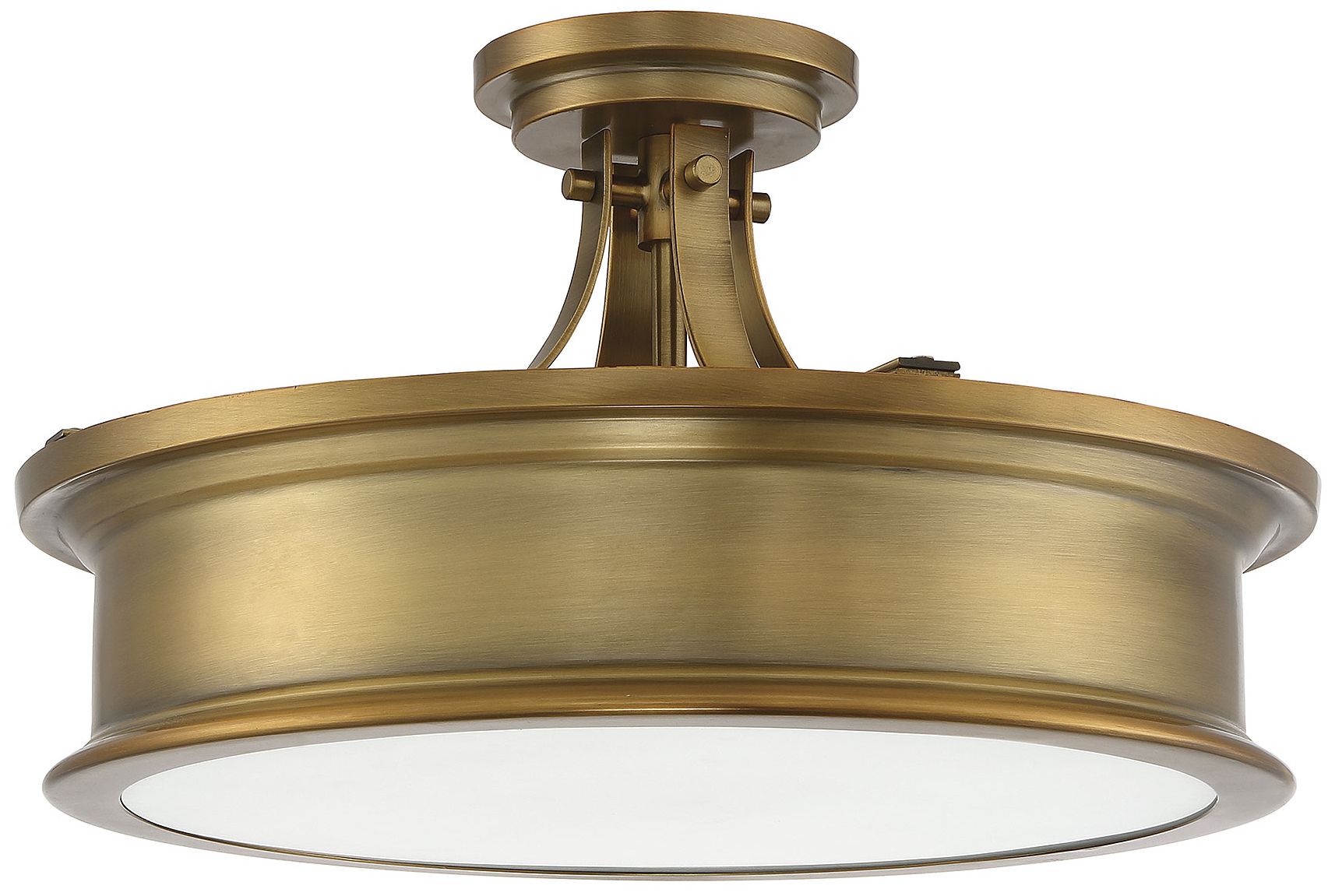 Image 2 Watkins 3-Light Ceiling Light in Warm Brass more views