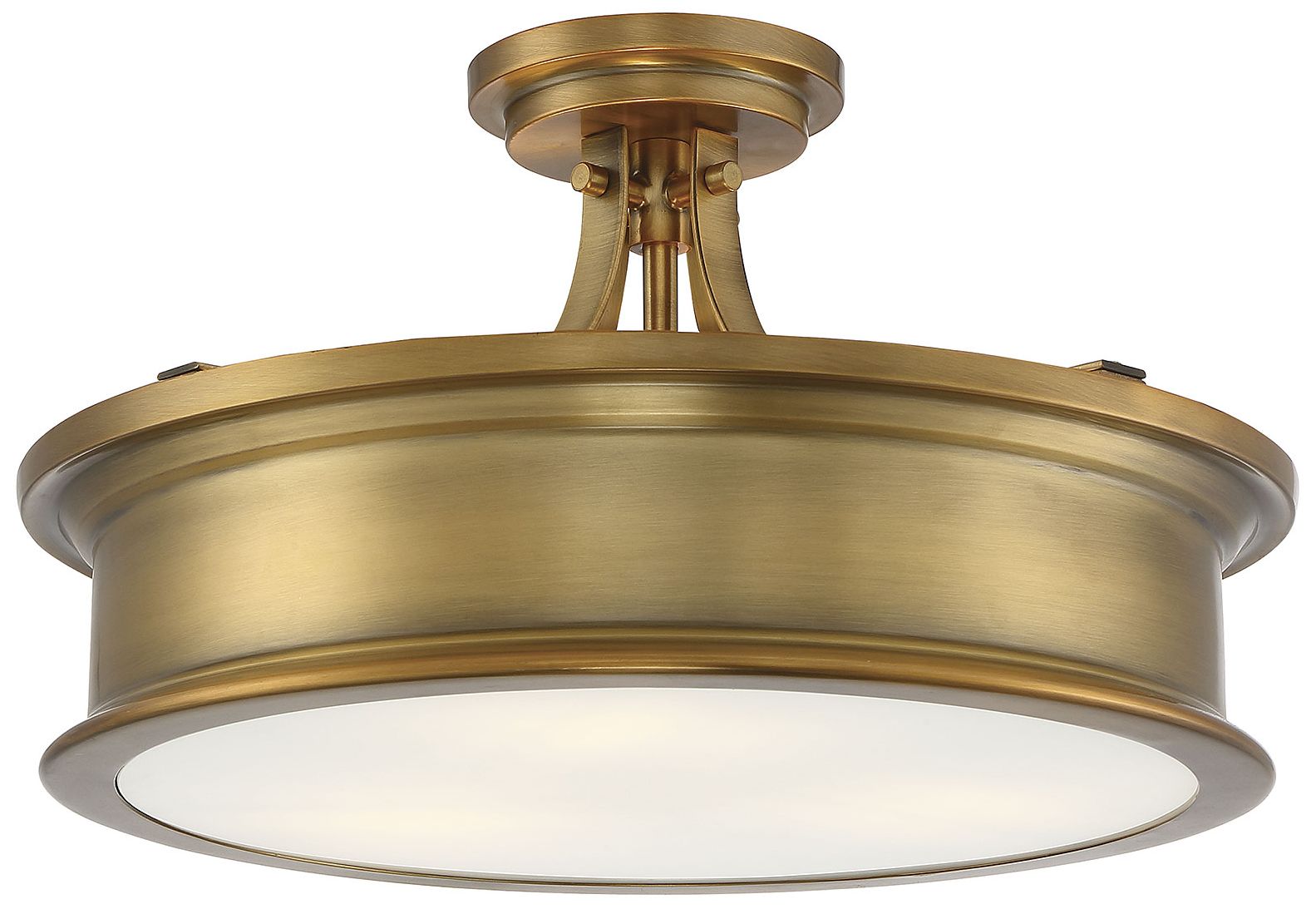Image 3 Watkins 3-Light Ceiling Light in Warm Brass more views