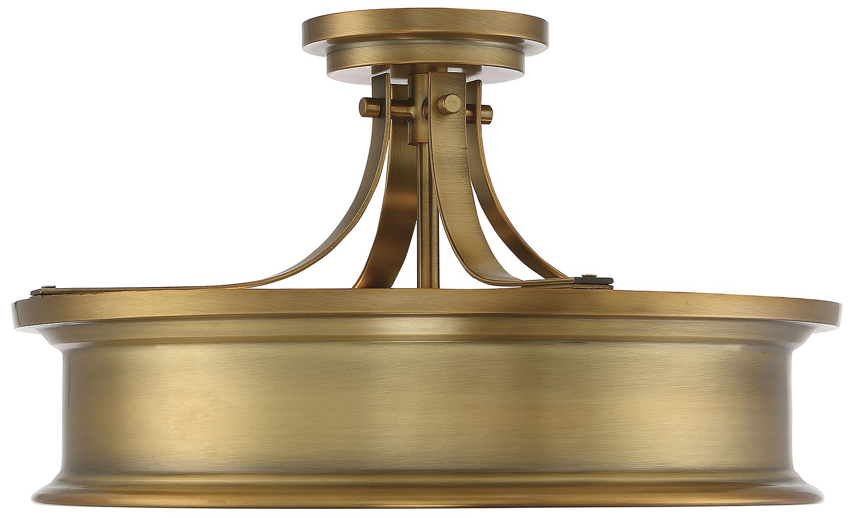 Image 5 Watkins 3-Light Ceiling Light in Warm Brass more views