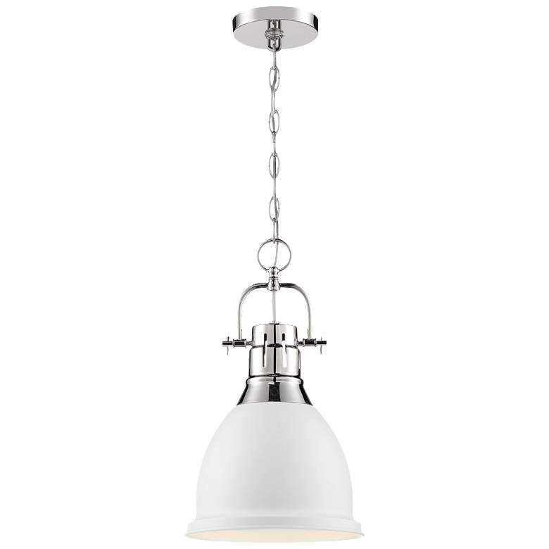 Image 1 Watson; 1 Light; Pendant; Polished Nickel Finish w/ Matte White Shade