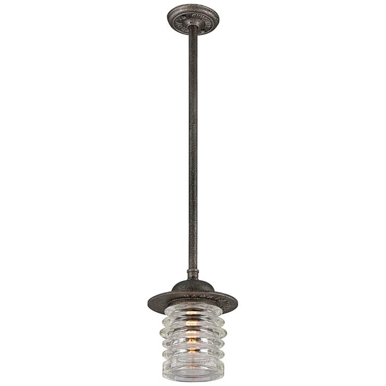 Image 1 Watson 13 1/2" High Charred Zinc Outdoor Hanging Light