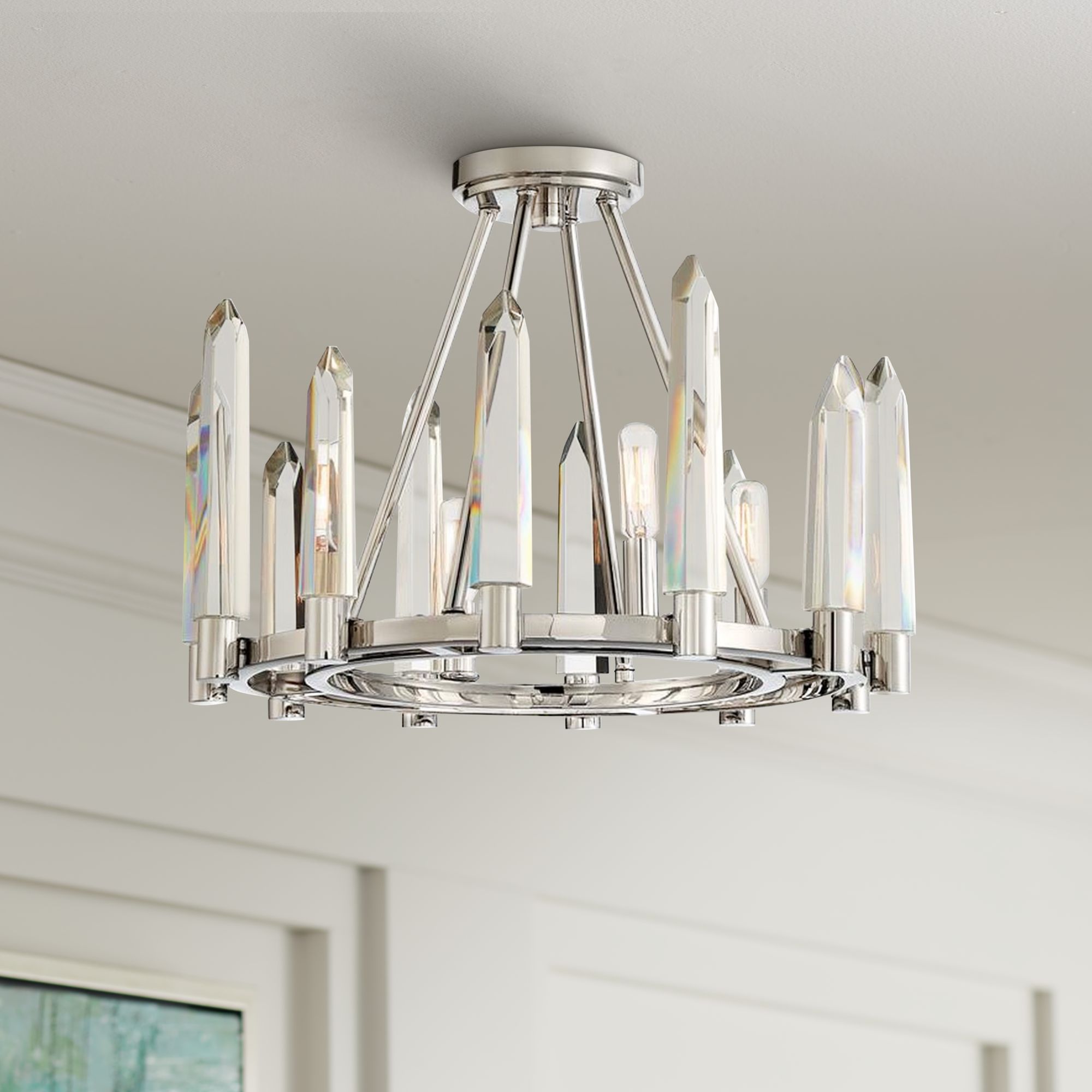 watson chrome effect pendant ceiling light