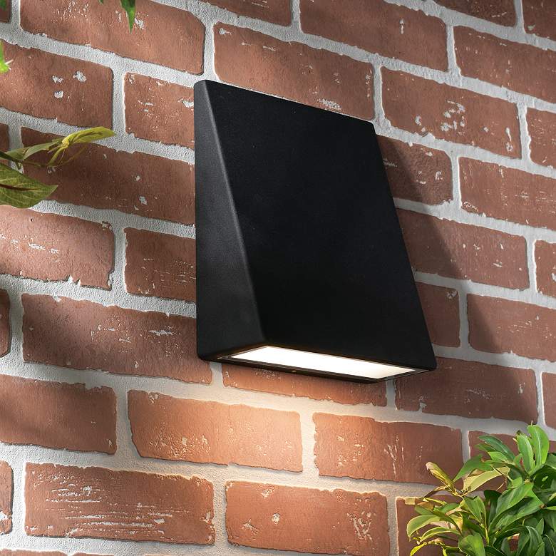 Image 1 Watson 9.5" High Black LED Outdoor Sconce
