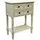 Watson Antique White 3-Drawer Accent Table