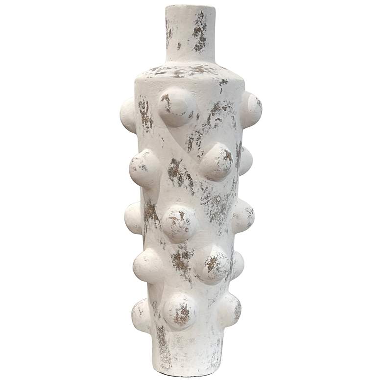 Image 1 Watts Vase Distressed White Finish on Ceramic Large