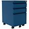 Waukegan 15" Wide Matte Navy Blue Multi-Storage File Cabinet