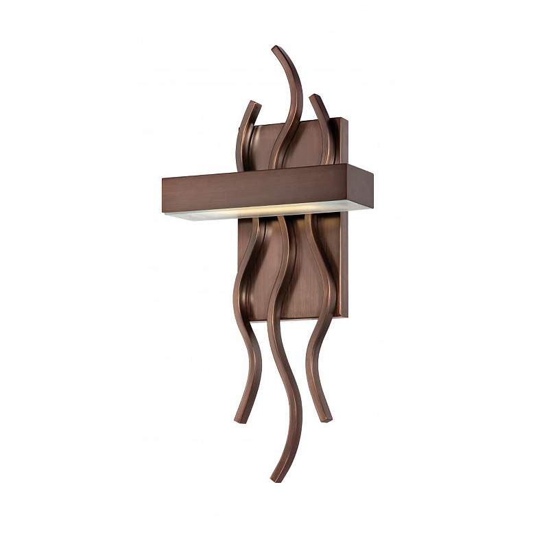 Image 1 Wave; 1 Module Wall Sconce with Frosted Glass