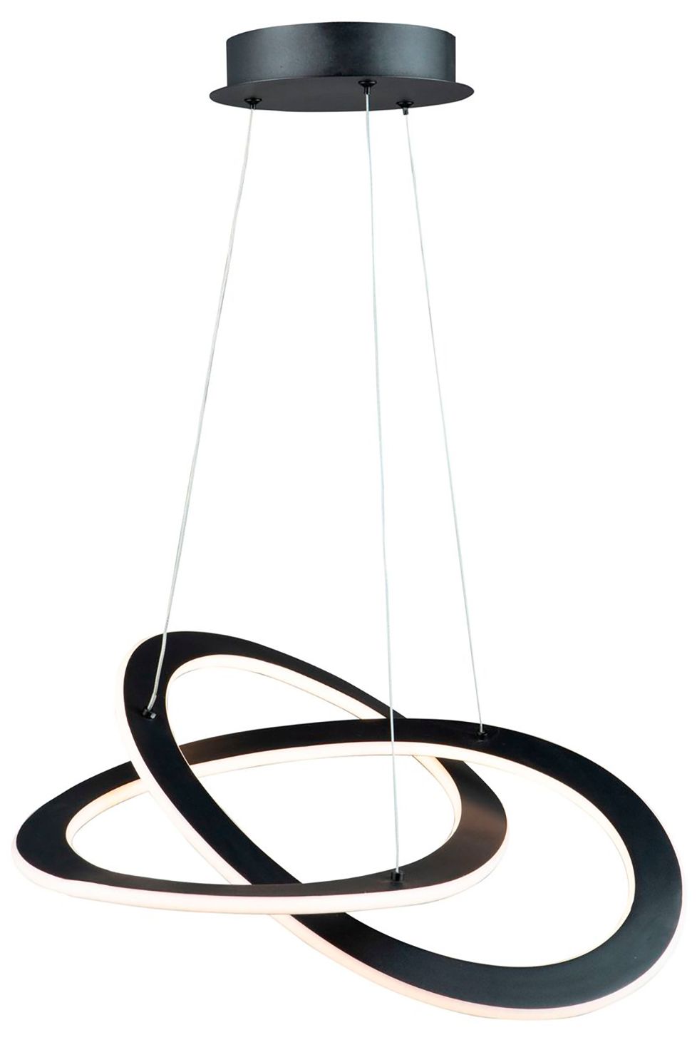 Image 2 Wave 19.7" Wide Black Chandelier more views
