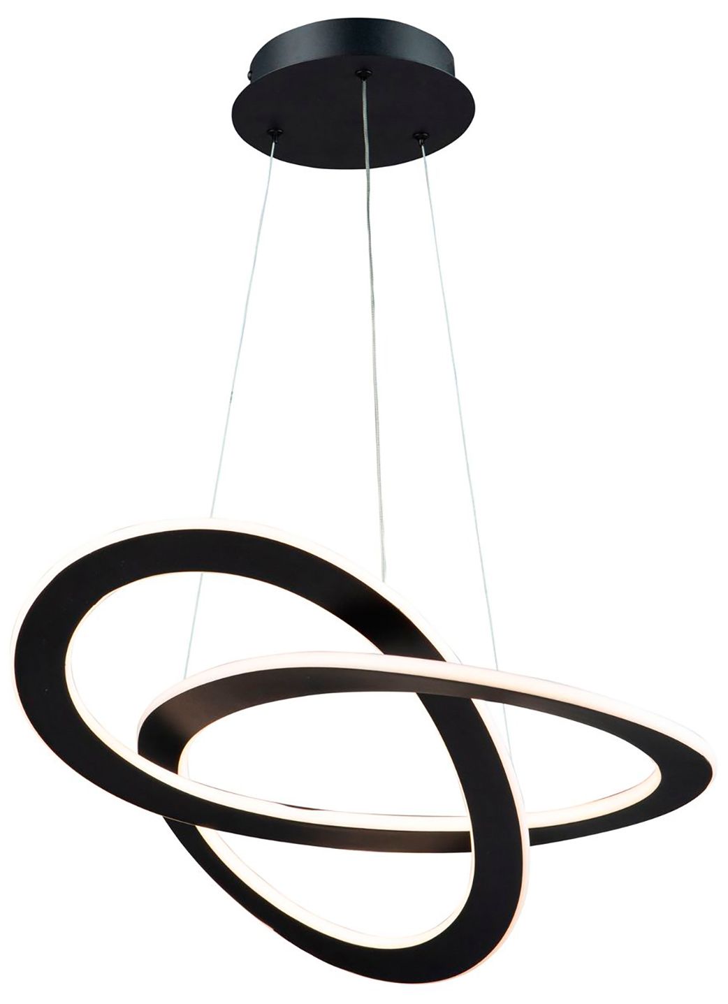 Image 3 Wave 19.7" Wide Black Chandelier more views