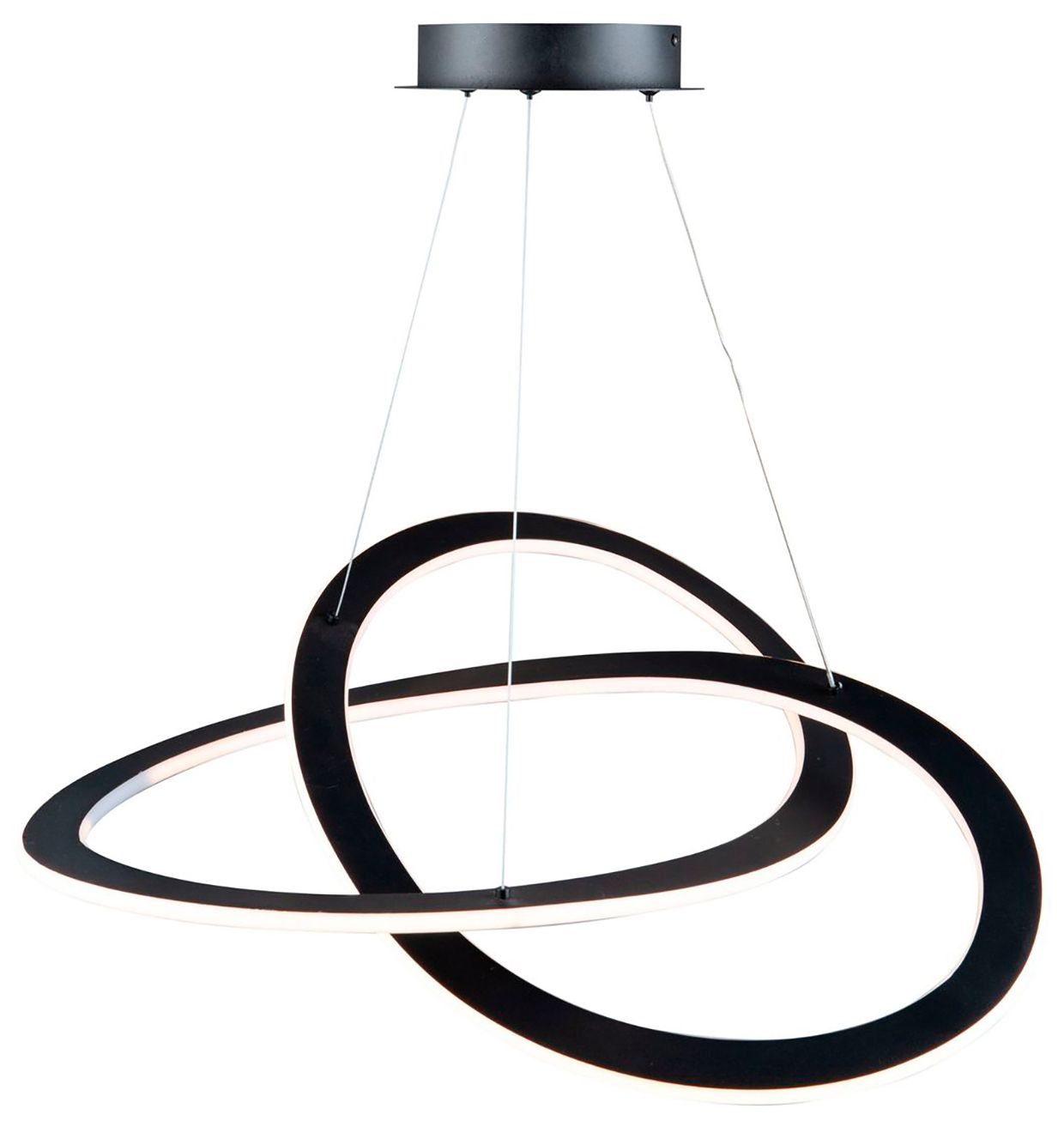 Image 2 Wave 26.8" Wide Black Chandelier more views