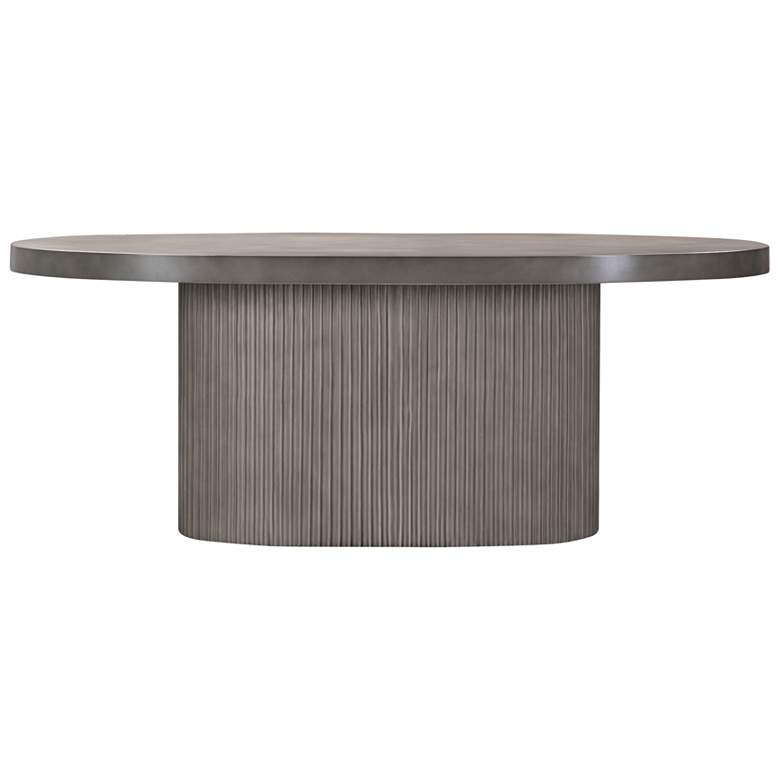Image 1 Wave 75 in. Oval Dining Table in Grey Concrete