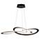 Wave Collection Integrated LED Chandelier, Black