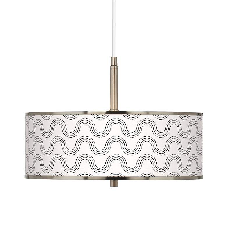 Image 1 Wave Giclee Glow 16 inch Wide Pendant Light