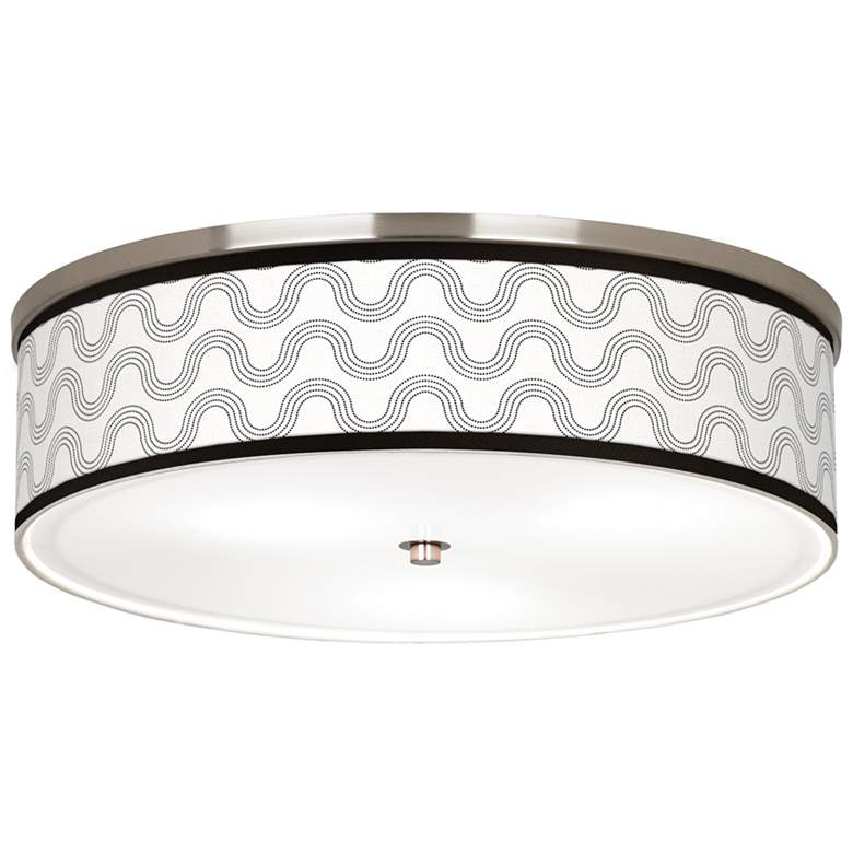 Image 1 Wave Giclee Nickel 20 1/4 inch Wide Ceiling Light