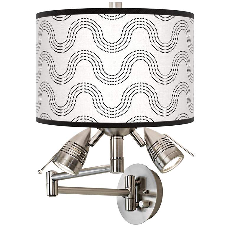 Image 1 Wave Giclee Plug-In Swing Arm Wall Lamp