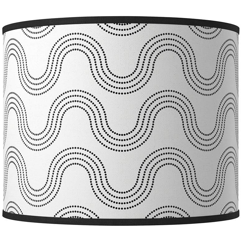 Image 1 Wave Giclee Round Drum Lamp Shade 14x14x11 (Spider)