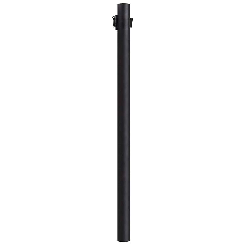 Image 1 Wave Lighting 10' Black Direct Burial Lamp Post Dusk-to-Dawn Sensor, Outlet