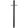 1_Wave Lighting 10' Black Direct Burial Lamp Post with Cross Arm