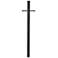 Wave Lighting 10' Black Direct Burial Lamp Post with Cross Arm
