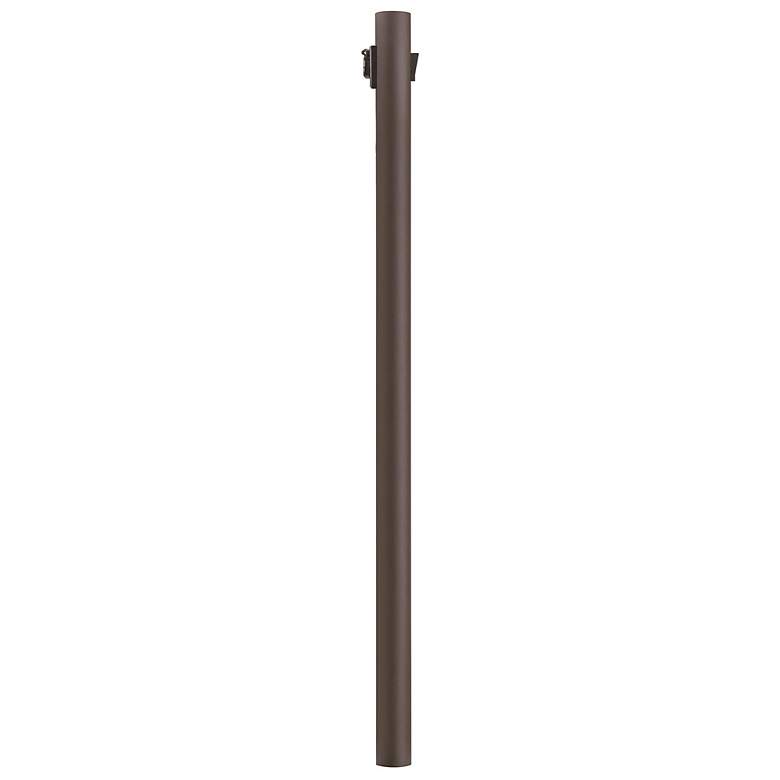 Image 1 Wave Lighting 10' Bronze Direct Burial Post Dusk-to-Dawn Sensor, Outlet