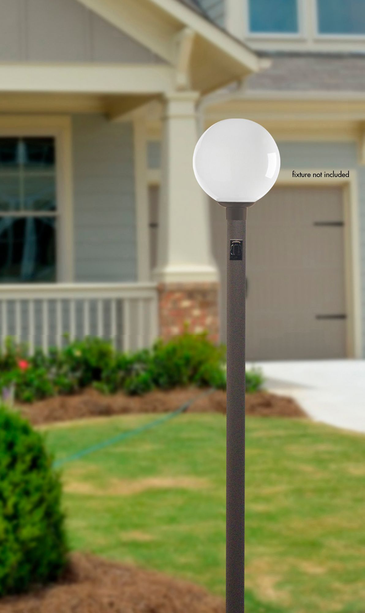 Image 3 Wave Lighting 10' Bronze Direct Burial Post Dusk-to-Dawn Sensor, Outlet more views