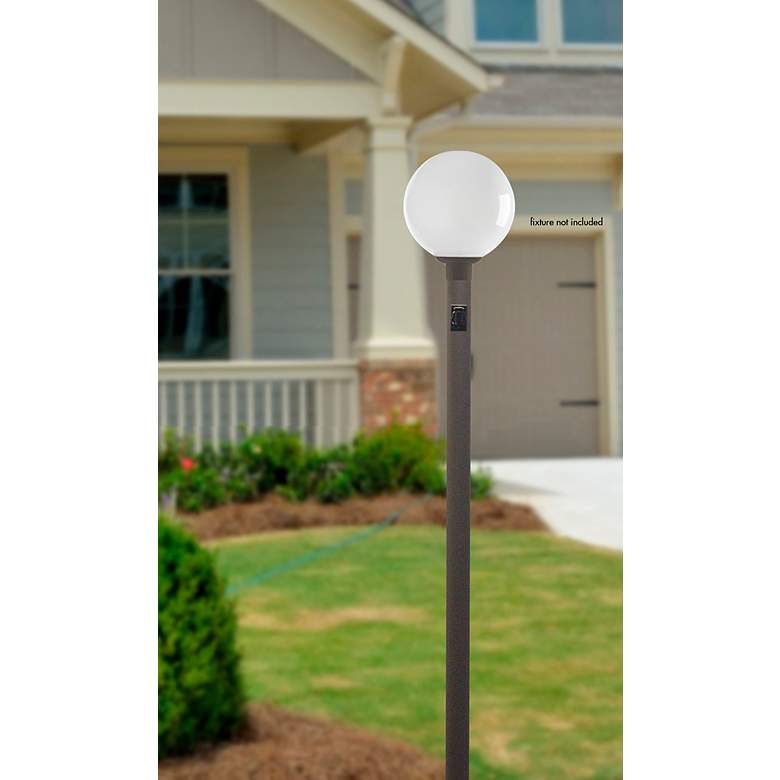 Image 3 Wave Lighting 10' Bronze Direct Burial Post Dusk-to-Dawn Sensor, Outlet more views