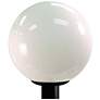 1_Wave Lighting 10" Acrylic Globe Opal Post Top Light Black Poly Fitter