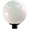 Wave Lighting 10" Acrylic Globe Opal Post Top Light Black Poly Fitter