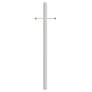 1_Wave Lighting 10' White Direct Burial Lamp Post with Cross Arm