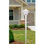 2_Wave Lighting 10' White Direct Burial Lamp Post with Cross Arm more views