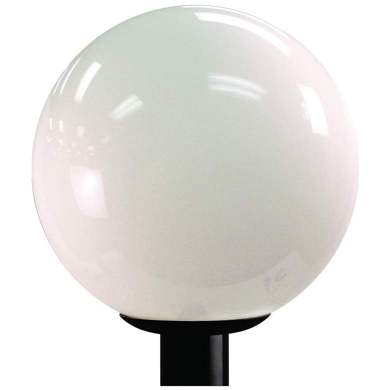 Image 1 Wave Lighting 12" Poly Globe Opal 3000K Post Top Light with Black Fitt