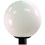 Wave Lighting 12" Poly Globe Opal 3000K Post Top Light with Black Fitt
